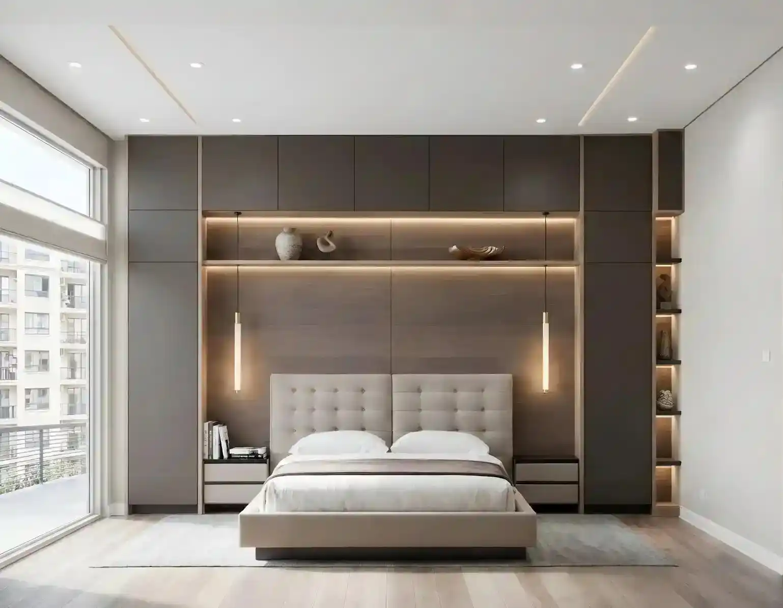 Minimalist architectural detail highlighting textures and natural light